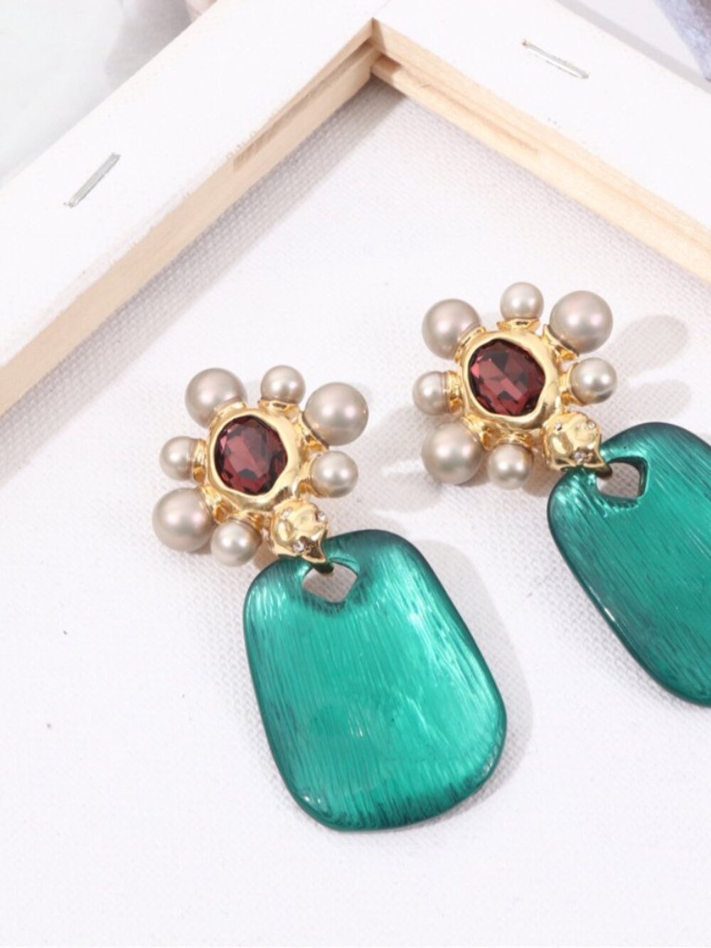Alexis Bittar Lucite Stud Earrings - Picture 2 of 4